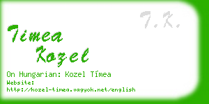 timea kozel business card